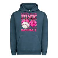 Pigment Midnight Navy In October We Wear Pink and Watch Baseball Urban Hoodie - texasbilliewilder