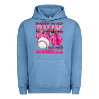 Pigment Pebble Blue In October We Wear Pink and Watch Baseball Urban Hoodie - texasbilliewilder