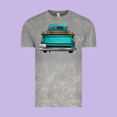 Western Truck Back View Vintage Tee Designed By Fadigitalartstudio