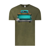 Vintage Olive western truck back view Vintage Tee - FaDigitalArtStudio