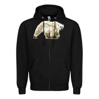 Black Polar Bear Zipper Hoodie - LillyAllenDesigns
