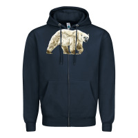 Navy Polar Bear Zipper Hoodie - LillyAllenDesigns