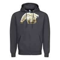 Smoke Polar Bear Zipper Hoodie - LillyAllenDesigns