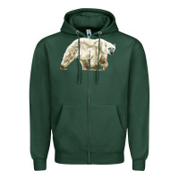 Sports Green Polar Bear Zipper Hoodie - LillyAllenDesigns