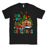 Black small town christmas church western truck Classic Tee - AdoDesignShop