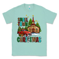 Seafoam small town christmas church western truck Classic Tee - AdoDesignShop