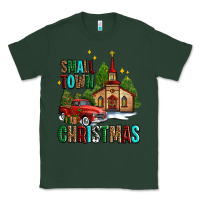 Sports Green small town christmas church western truck Classic Tee - AdoDesignShop