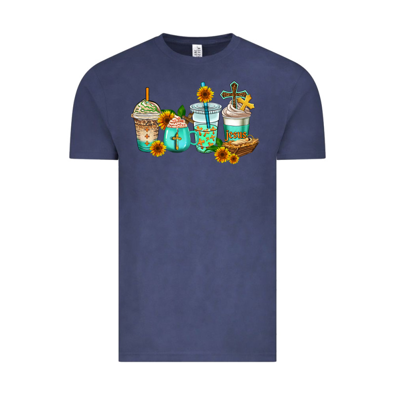 Jesus Coffee Cups Vintage Tee by AdoDesignShop | Teevron