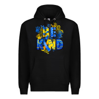 Black down syndrome be kind Premium Hoodie - Artiststas
