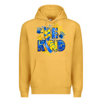 Mustard down syndrome be kind Premium Hoodie - Artiststas