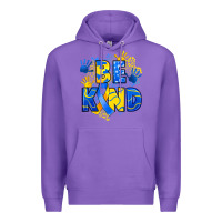 Purple down syndrome be kind Premium Hoodie - Artiststas
