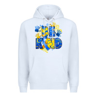 White down syndrome be kind Premium Hoodie - Artiststas
