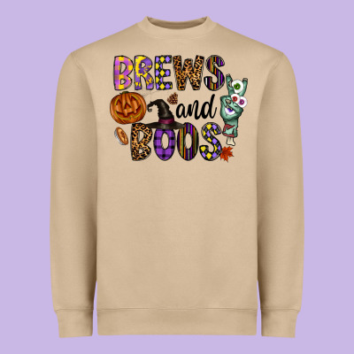 Brews And Boos Heavyweight Sweatshirt Designed By Cowhidedigitalart
