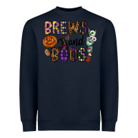 Navy Brews And Boos Heavyweight Sweatshirt - CowhideDigitalArt