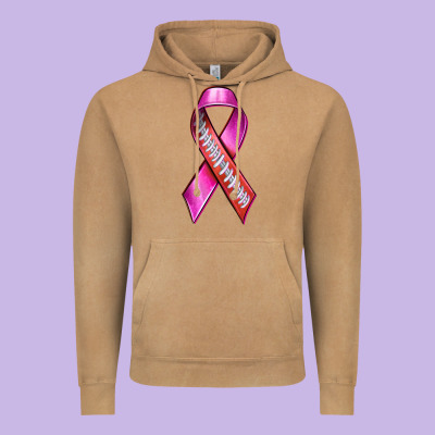 Breast Cancer Ribbon American Football Vintage Hoodie Designed By Texasbilliewilder