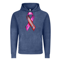 Vintage Denim Breast Cancer Ribbon American Football Vintage Hoodie - texasbilliewilder