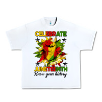 White celebrate juneteenth know your history Urban Heavy Tee - HRA Design Shop