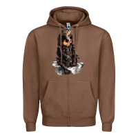 Chestnut Malayan Sun Bear Zipper Hoodie - LillyAllenDesigns