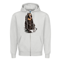 Dove Grey Malayan Sun Bear Zipper Hoodie - LillyAllenDesigns