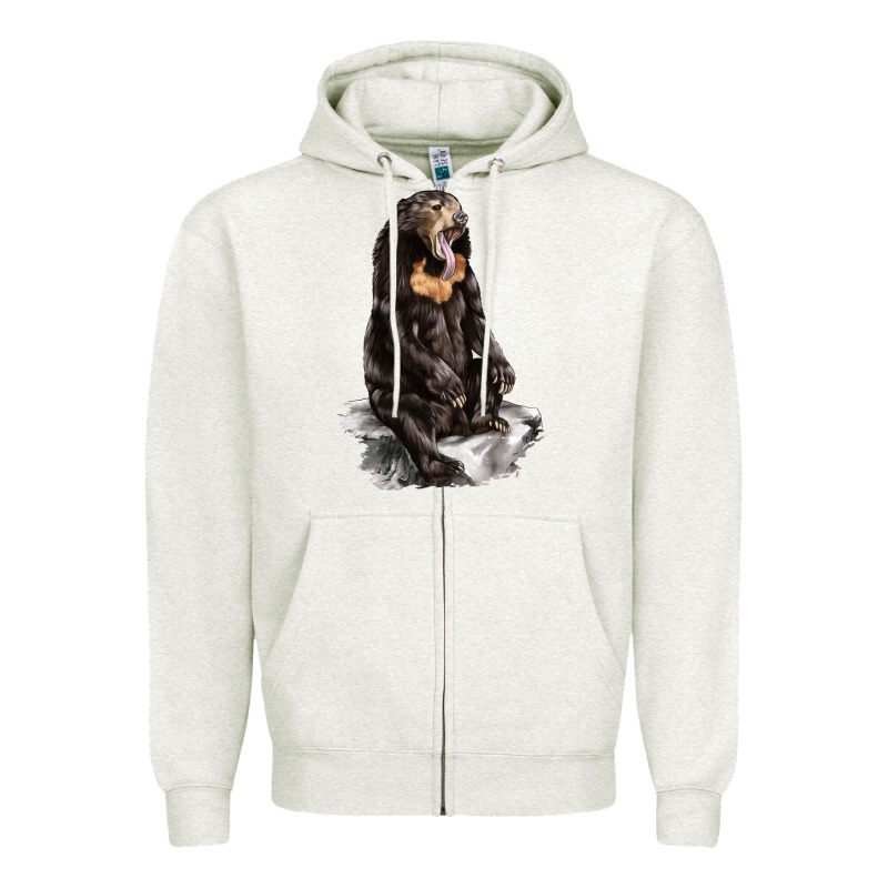 Malayan Sun Bear Zipper Hoodie by LillyAllenDesigns | Teevron