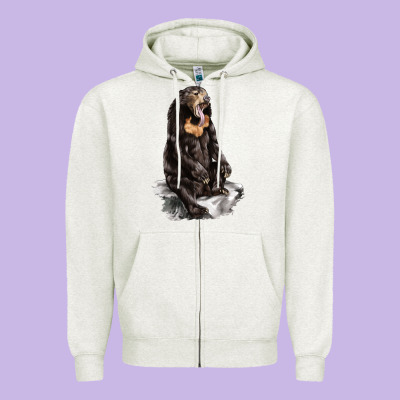 Malayan Sun Bear Zipper Hoodie Designed By Lillyallendesigns