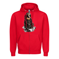 Red Malayan Sun Bear Zipper Hoodie - LillyAllenDesigns