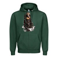 Sports Green Malayan Sun Bear Zipper Hoodie - LillyAllenDesigns