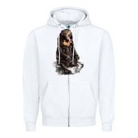 White Malayan Sun Bear Zipper Hoodie - LillyAllenDesigns