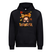 Black one thankful mama afro messy bun Urban Hoodie - texasbilliewilder