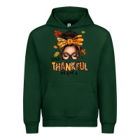 Forest Green one thankful mama afro messy bun Urban Hoodie - texasbilliewilder