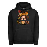 Pigment Black one thankful mama afro messy bun Urban Hoodie - texasbilliewilder