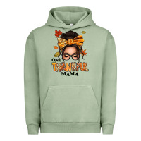Pigment Oil Green one thankful mama afro messy bun Urban Hoodie - texasbilliewilder