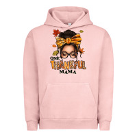 Pigment Salmon one thankful mama afro messy bun Urban Hoodie - texasbilliewilder