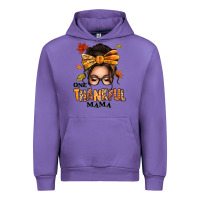 One Thankful Mama Afro Messy Bun Urban Hoodie | Teevron