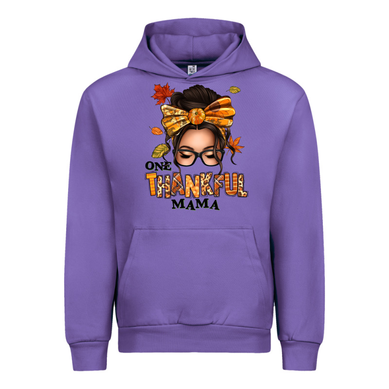 One Thankful Mama Afro Messy Bun Urban Hoodie by texasbilliewilder | Teevron