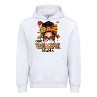 White one thankful mama afro messy bun Urban Hoodie - texasbilliewilder
