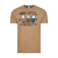 Vintage Coffee red white boozy Vintage Tee - CowhideDigitalArt