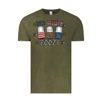 Vintage Olive red white boozy Vintage Tee - CowhideDigitalArt