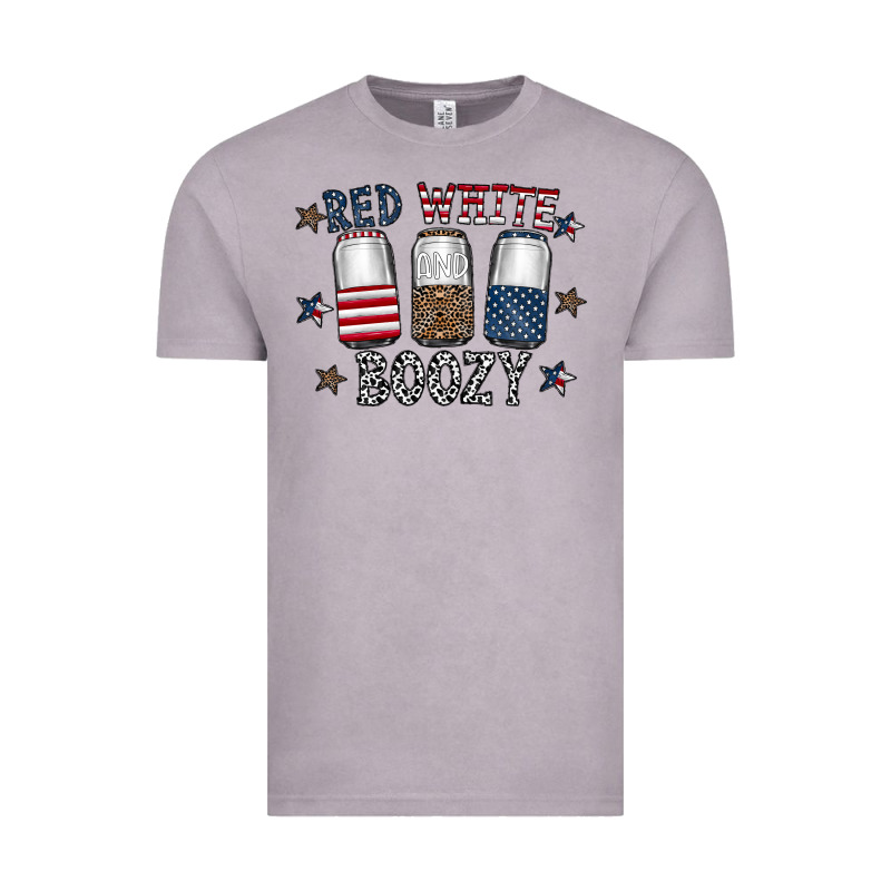 Red White Boozy Vintage Tee by CowhideDigitalArt | Teevron
