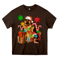Christmas German Shepherd Heavy Core Tee | Teevron