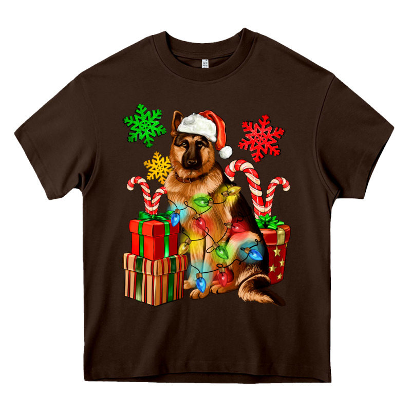 Christmas German Shepherd Heavy Core Tee by Artiststas | Teevron