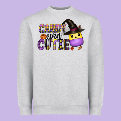 Candy Corn Cutie Heavyweight Sweatshirt Designed By Cowhidedigitalart