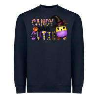 Navy Candy Corn Cutie Heavyweight Sweatshirt - CowhideDigitalArt