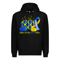 Black october we wear blue and yellow with pumpkins Premium Hoodie - Artiststas