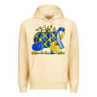 Pina Colada october we wear blue and yellow with pumpkins Premium Hoodie - Artiststas