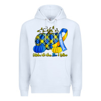 White october we wear blue and yellow with pumpkins Premium Hoodie - Artiststas