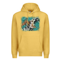 Antique Gold cowhide turquoise leather background Premium Hoodie - AdoDesignShop