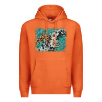 Carrot cowhide turquoise leather background Premium Hoodie - AdoDesignShop