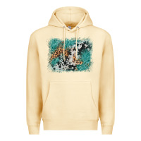 Pina Colada cowhide turquoise leather background Premium Hoodie - AdoDesignShop