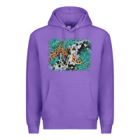 Purple cowhide turquoise leather background Premium Hoodie - AdoDesignShop